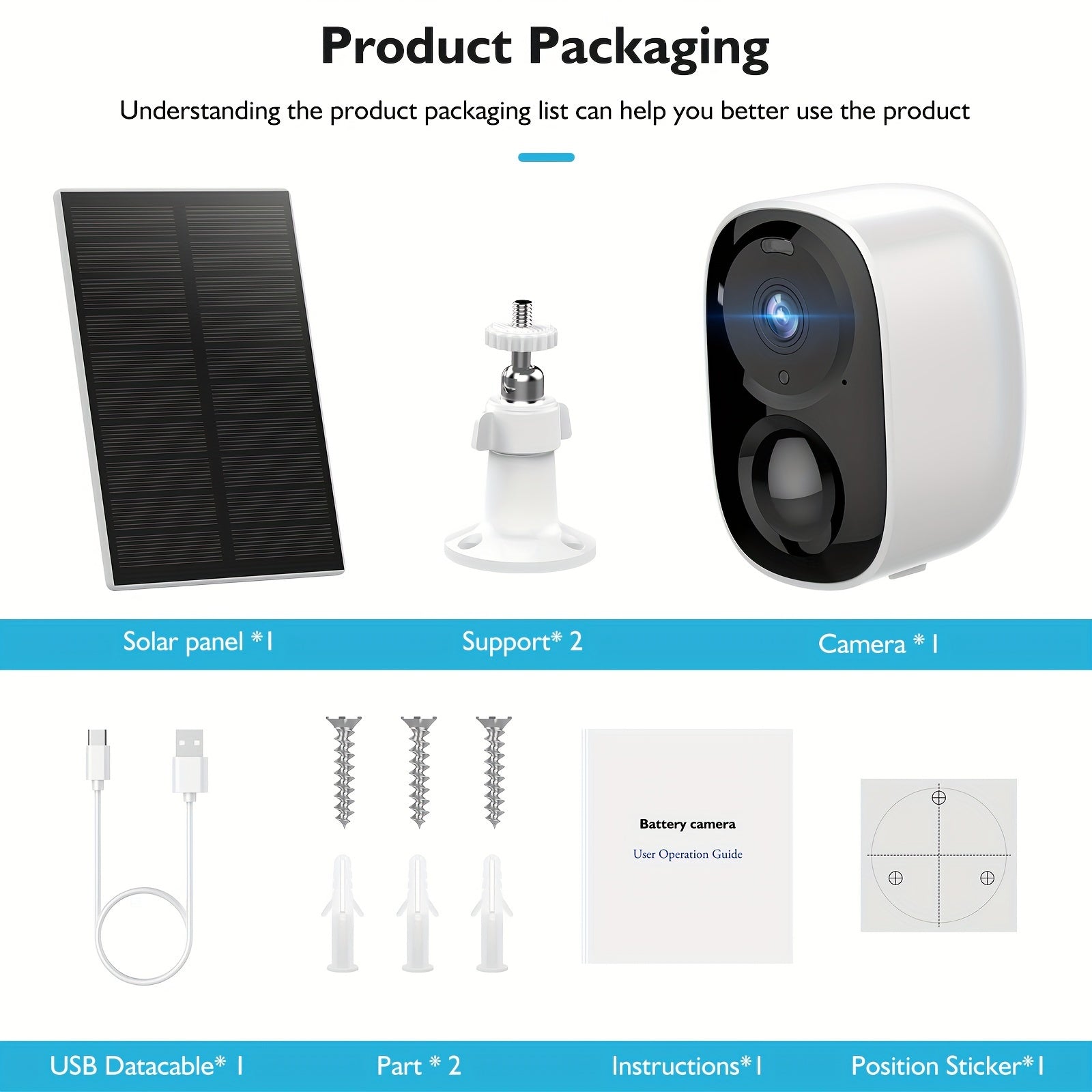 Solar Powered Outdoor Security Camera 2K 3MP – Wireless WiFi CCTV with AI Motion Detection, Color Night Vision, Spotlight, 2-Way Audio, IP66 Waterproof, No Monthly Fee, Cloud & SD Storage, Battery Powered