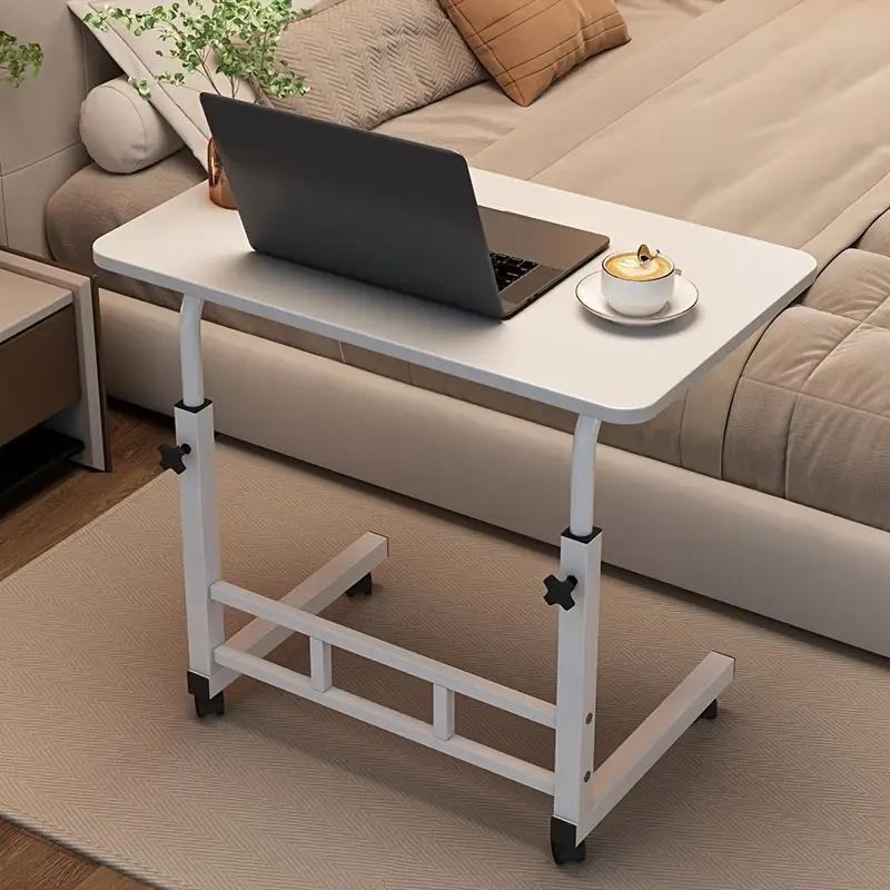 Mobile Lift Table Adjustable Height Rolling Laptop Desk with Wheels Bedside Sofa Side Table for Bedroom Home Office Dorm