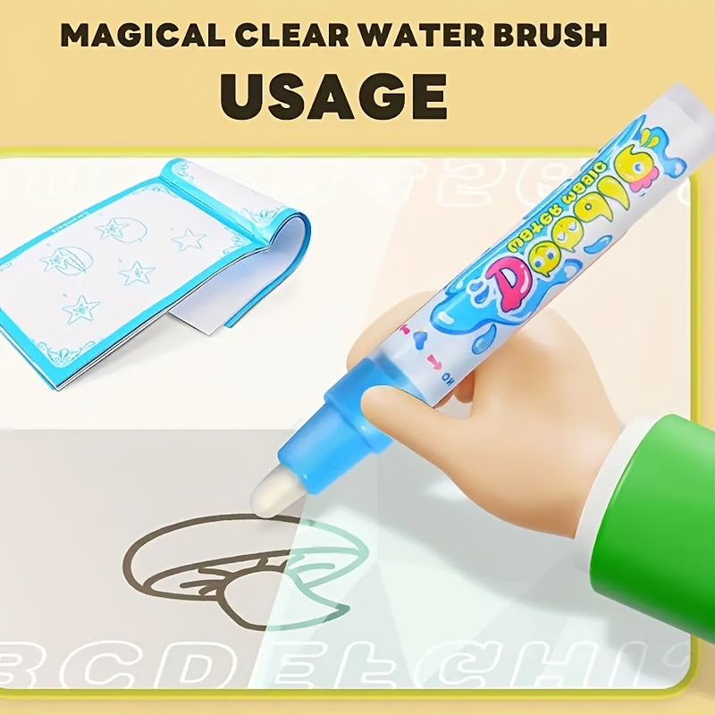 Water Drawing Mat for Kids Reusable Magic Painting Canvas Mess-Free Art Toy Set Ages 3+ Large 80x60cm Ocean Animal Designs Gift Box