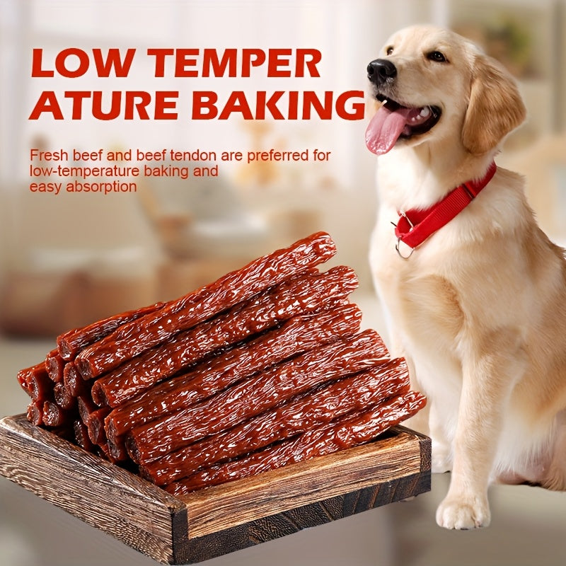 Beef Tendon Dog Chews 150g Multi-Flavor Natural High-Protein Rawhide-Free Dental Chew Sticks Strips Cubes Egg Yolk Treats for Puppies Adult Dogs Training Rewards