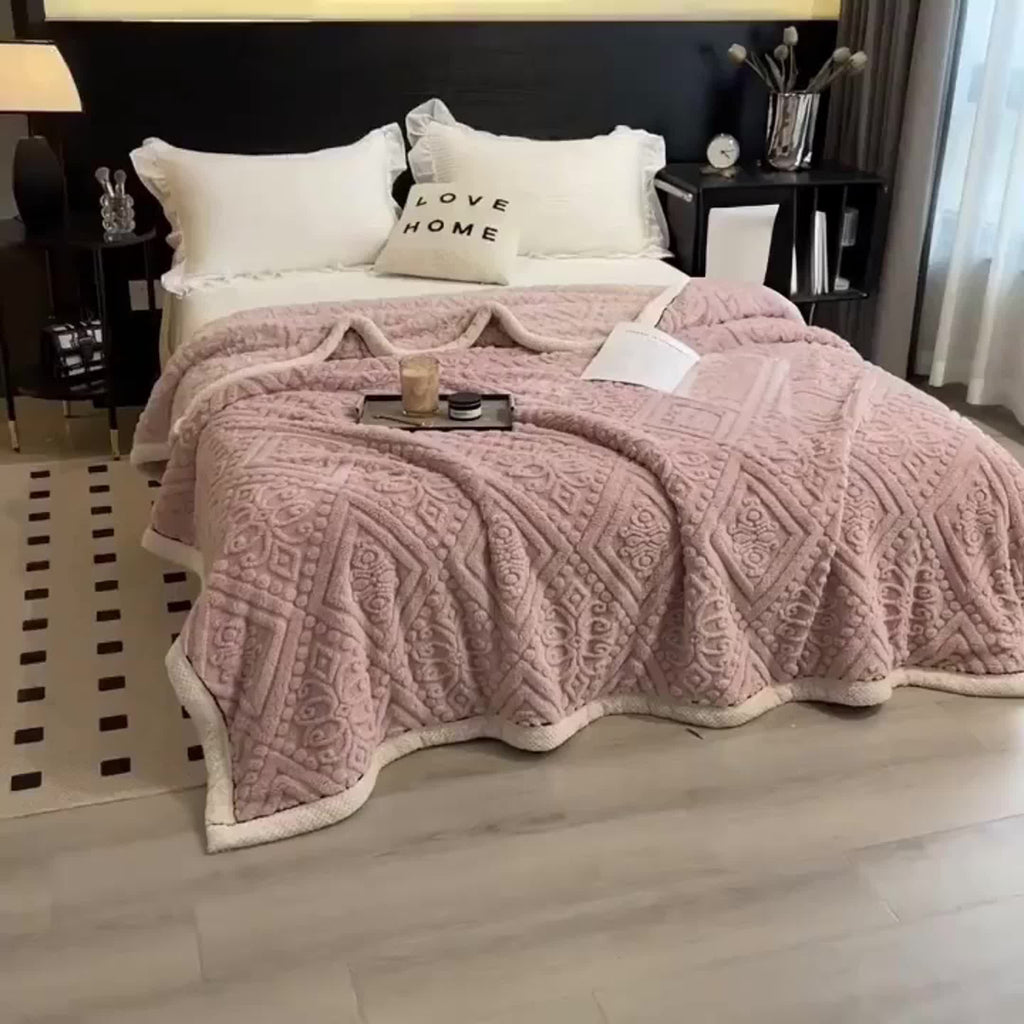 European Embossed Soft Bed Sheet – All Season Deep Pocket Mattress Cover, Super Soft Machine Washable Bedding for Twin Full Queen King, Warm Mattress Protector (No Pillowcase)