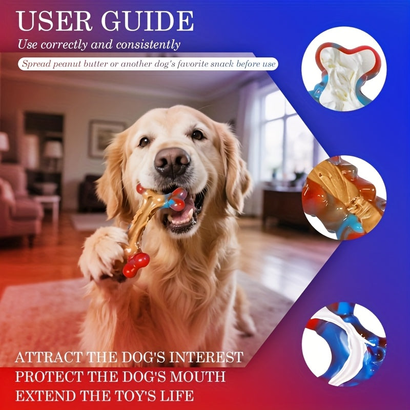 Indestructible Dog Chew Toys for Aggressive Chewers Large Breed Tough Nylon Dog Teething Toy Durable Sturdy Boredom Relief Interactive Chew Toy Keeps Dogs Busy Red 1pc 2pcs 4pcs