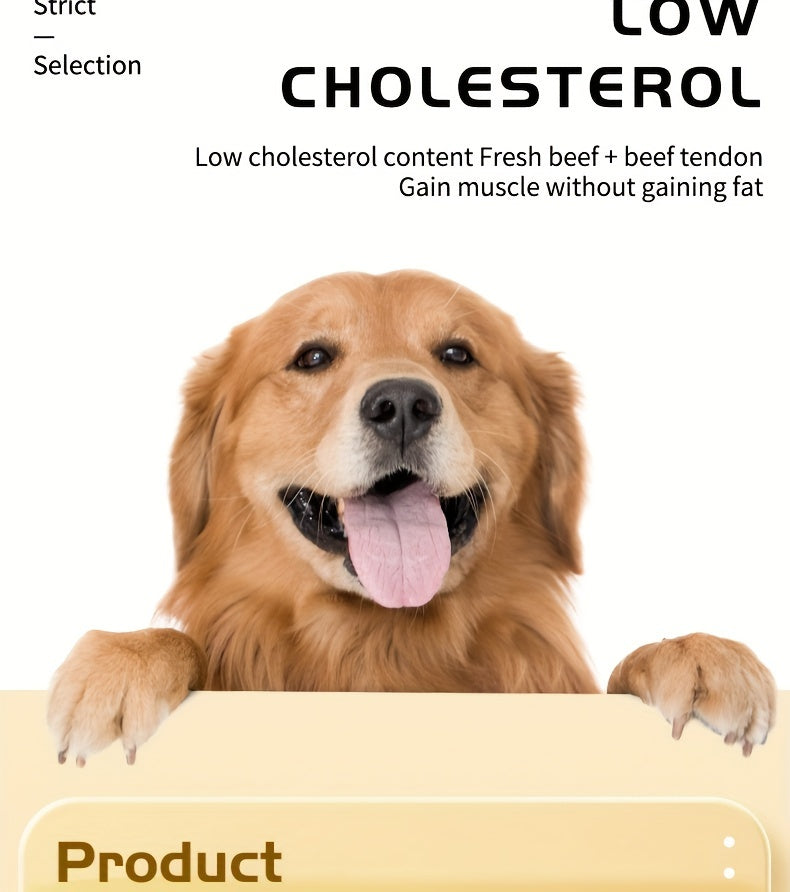 Dried Beef Tendon Dog Chews Natural High-Protein Jerky Treats Chew Sticks for Training Rewards Dental Health All Breeds Small Medium Large Dogs 250g 500g 2-Pack