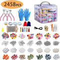 DIY Jewelry Making Kit 4655pcs Beads Bracelet Necklace Earring Set with 3-Tier Organizer Box Letter Charms Tools Gift for Girls Women