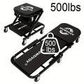Mechanic Creeper Seat & Auto Repair Bench 3-in-1 – Foldable Z-Shaped Garage Stool with 500 Lb Capacity, 6 Wheel Rollers, Adjustable Lying, Sitting & Leaning Positions for Car Repair & Workshop