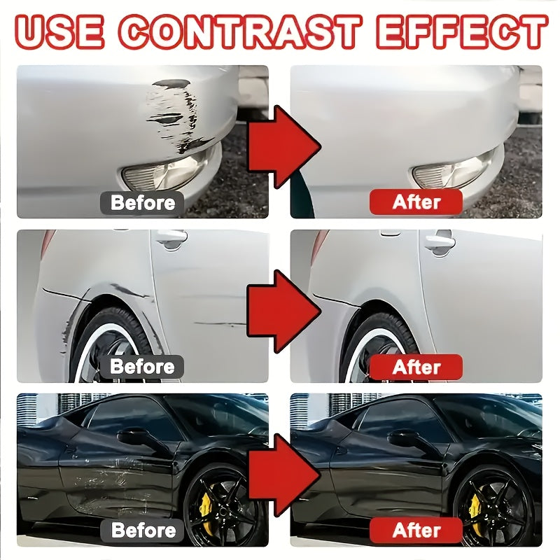 Nano Gloss Car Scratch Repair Wax Kit 100G with Clay Bar & Sponge Removes Scratches Swirls Matte Imperfections All Car Paint Colors Auto Paint Restoration Polish Car Detailing Care