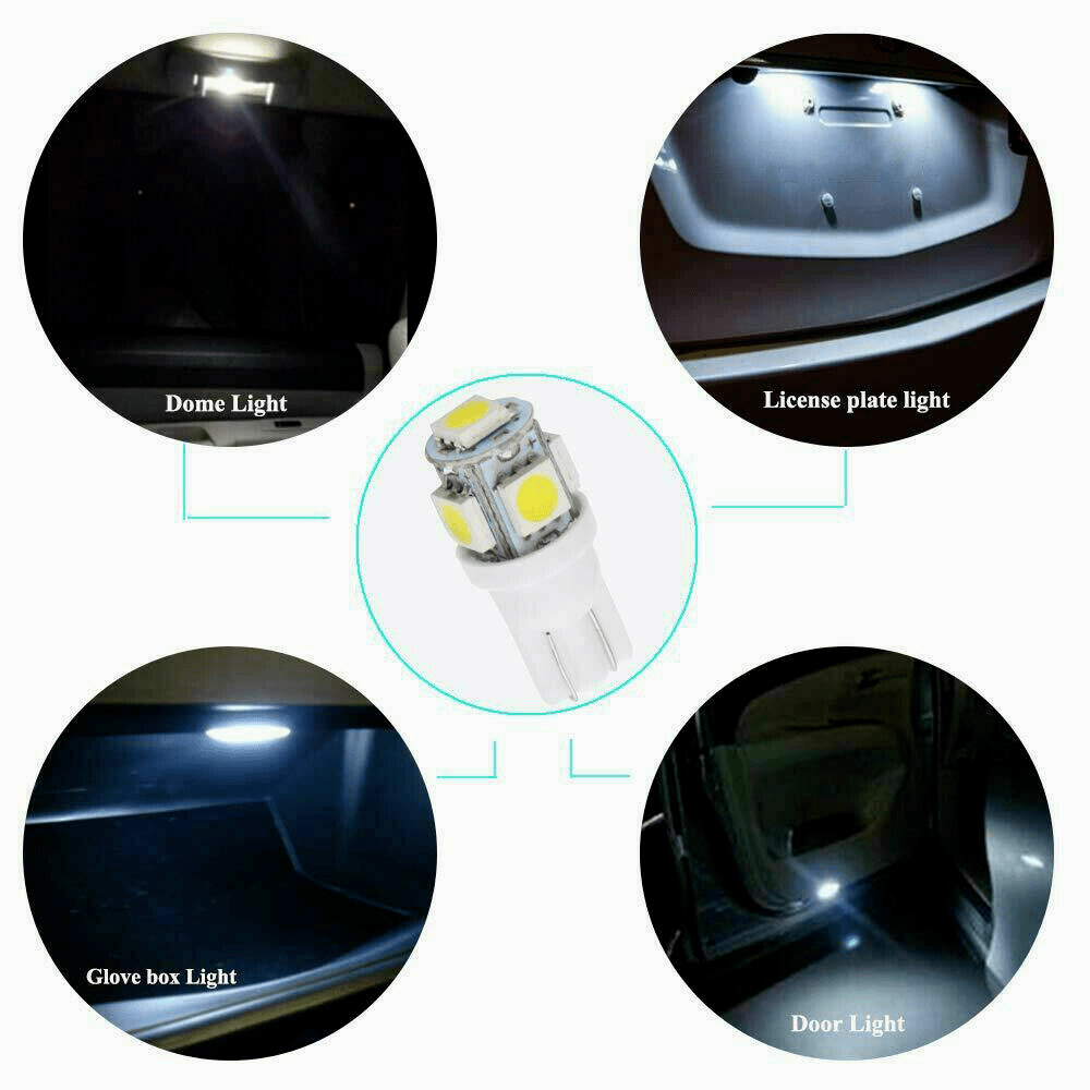 40PCS Car LED Interior Bulb Kit T10 W5W 31mm 42mm Festoon 6000K Cool White 12V No Error Map Dome Door Trunk Courtesy Reading Light Replacement Set for Cars Trucks SUVs