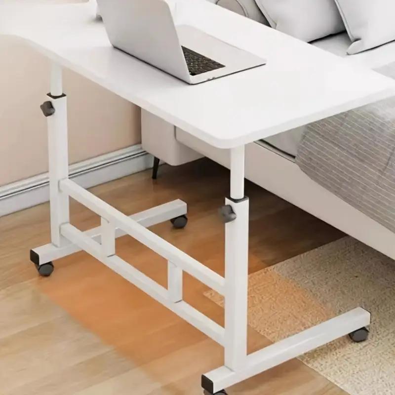 Mobile Lift Table Adjustable Height Rolling Laptop Desk with Wheels Bedside Sofa Side Table for Bedroom Home Office Dorm