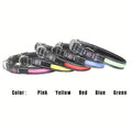 LED Dog Collar USB Rechargeable Soft Mesh – Adjustable Light Up Safety Collar for Small Medium Large Dogs, 5 Colors Blue Green Pink Red Yellow, Sizes XS to XL for Night Walking