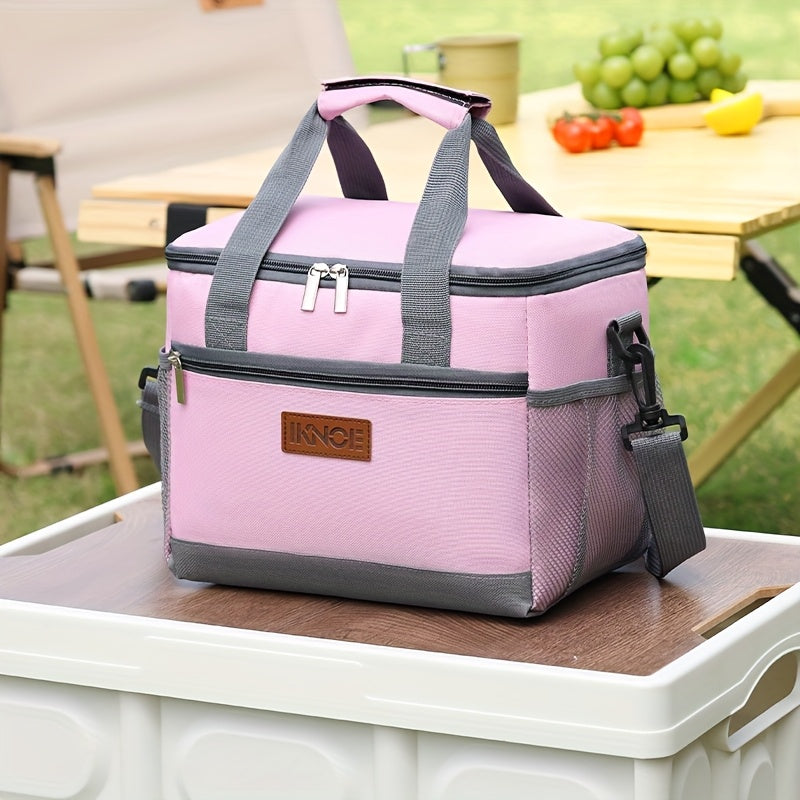 Insulated Lunch Bag Foldable Portable Thermal Bento Box Tote Leakproof Aluminum Foil Lining Keeps Food Cold Fresh for Work Travel Picnic School