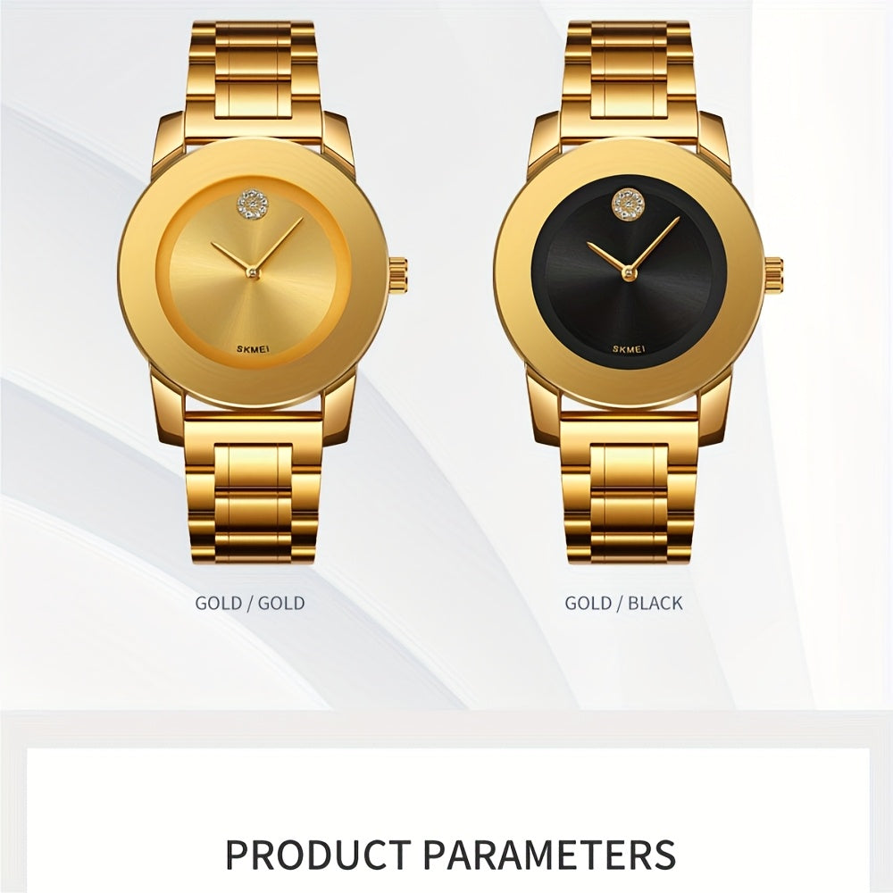 Women's Quartz Watch Round Dial Elegant Analog Wristwatch for Ladies – Party, Daily Wear & Birthday Gift, 6 Colors Available