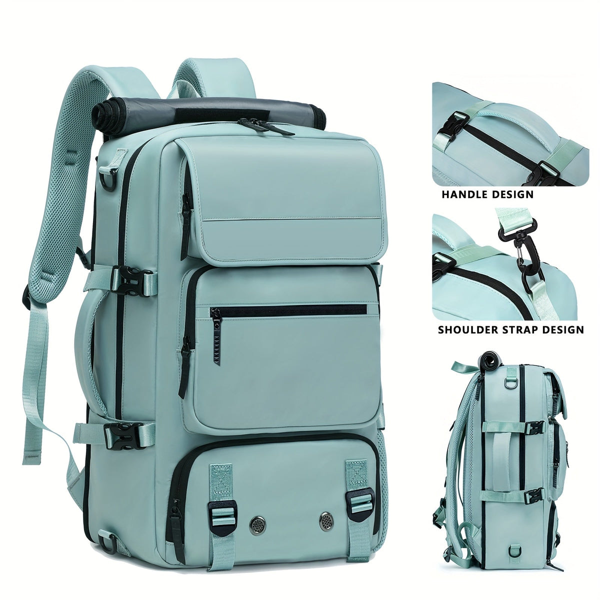 17 Inch Laptop Backpack Large Capacity – Airline Approved Travel Bag with Shoe Compartment, Multi-Pocket Business Work Backpack for Men, Durable Nylon, Hiking & Camping, Small & Large Sizes