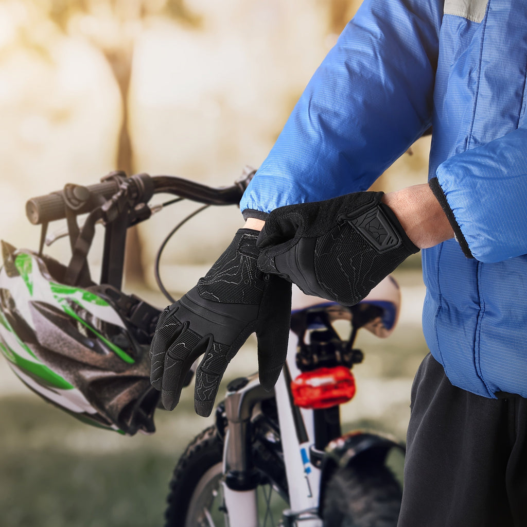 Breathable Tactical Full Finger Gloves with Touchscreen Tips – Anti-Slip Professional Gloves for Driving Cycling Shooting Outdoor Sports Men Women S L XL Black Green