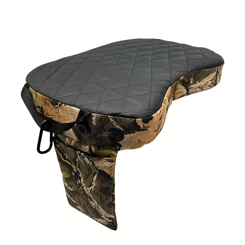 Foldable Heated Hunting Seat Cushion USB Powered Portable Warming Pad for Tree Stand Ice Fishing Camping Outdoor Camouflage (Power Bank Not Included)