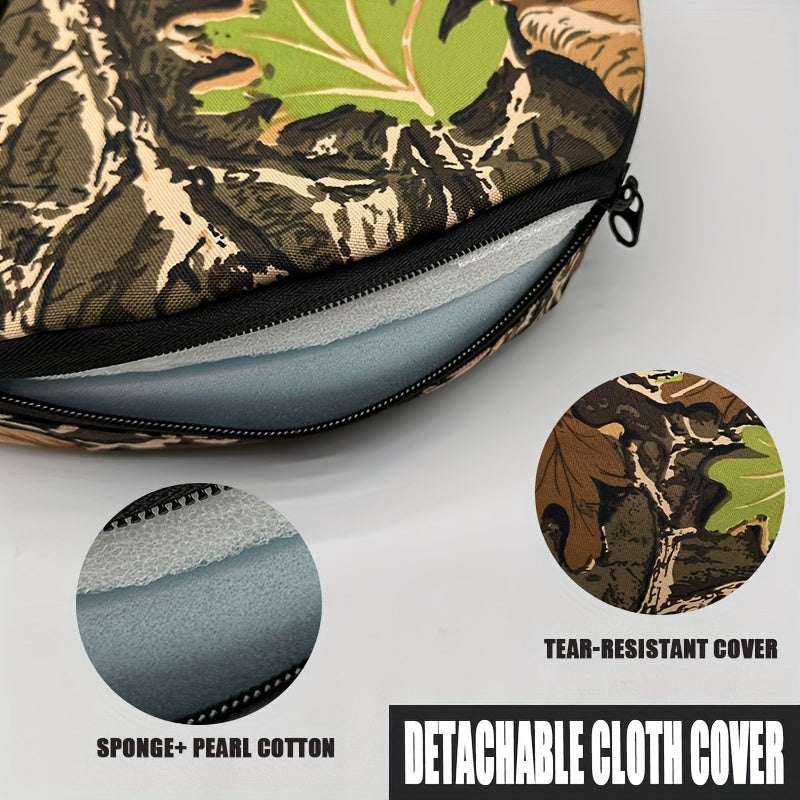 Foldable Heated Hunting Seat Cushion USB Powered Portable Warming Pad for Tree Stand Ice Fishing Camping Outdoor Camouflage (Power Bank Not Included)