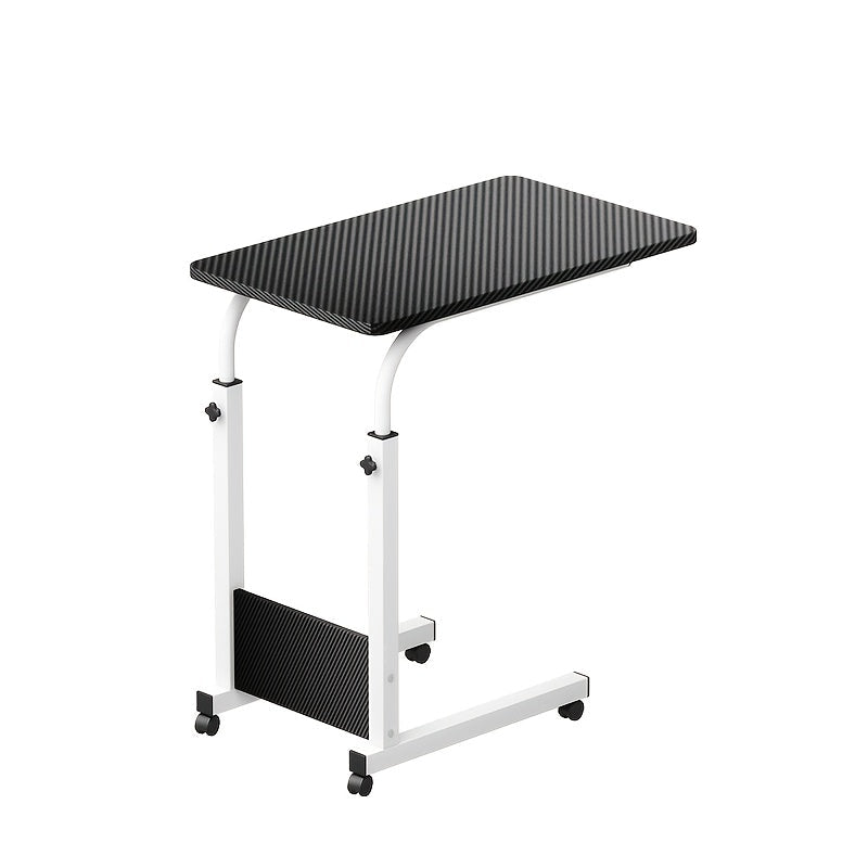 Height Adjustable Rolling Laptop Desk with Wheels & 2-Tier Storage – Sit-to-Stand Mobile Overbed Table, Computer Stand for Bed Couch Home Office Workstation, 6 Colors
