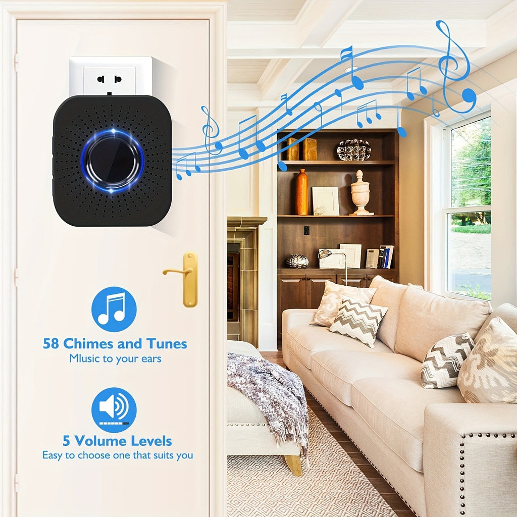 Wireless Video Doorbell Camera with HD Night Vision, Motion Alerts & Two-Way Audio – Smart WiFi Doorbell with Remote Mobile View, Voice Changer, Photo Capture & Rechargeable Battery for Home Security
