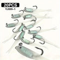 20pcs Bionic Soft Fishing Lures with Hook – Realistic Gray Fish Bait for Bass Sea Bass Black Fish, Lead Weighted Freshwater Saltwater Fishing Lure Set