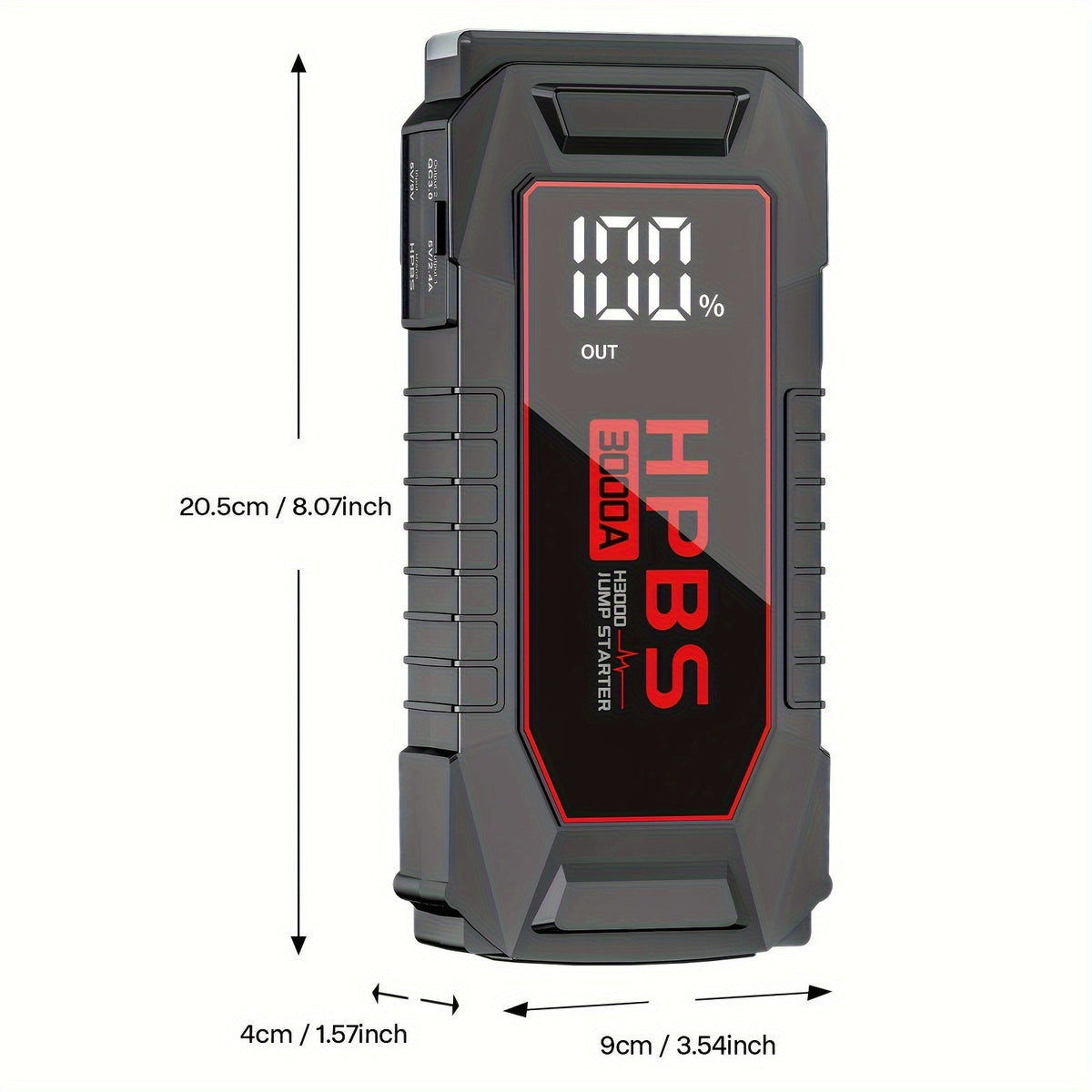 5000A Car Jump Starter 24000mAh Power Bank 12V Battery Booster for Gas Diesel Engines – Quick Start Dead Battery for Car Truck SUV Motorcycle with LED Flashlight for Outdoor Emergencies