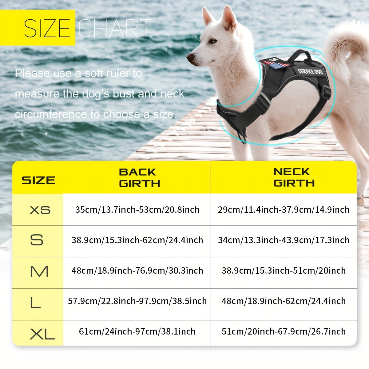 Dog Vest Harness Set with Leash – Adjustable No-Pull Harness Includes 5 Patches, Seat Belt, Collapsible Bowls & Poop Bag Dispenser for Training Walking Hiking XS to XL