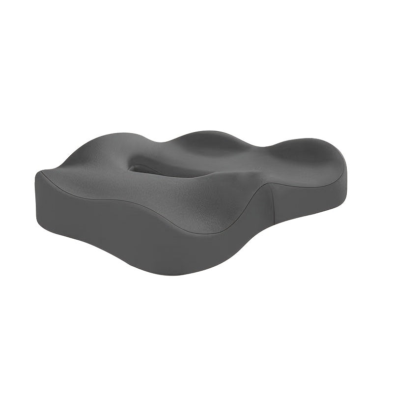 Ergonomic Memory Foam Seat Cushion Center Groove Coccyx Tailbone Relief Non-Slip Posture Support for Office Chair Car Home Wheelchair