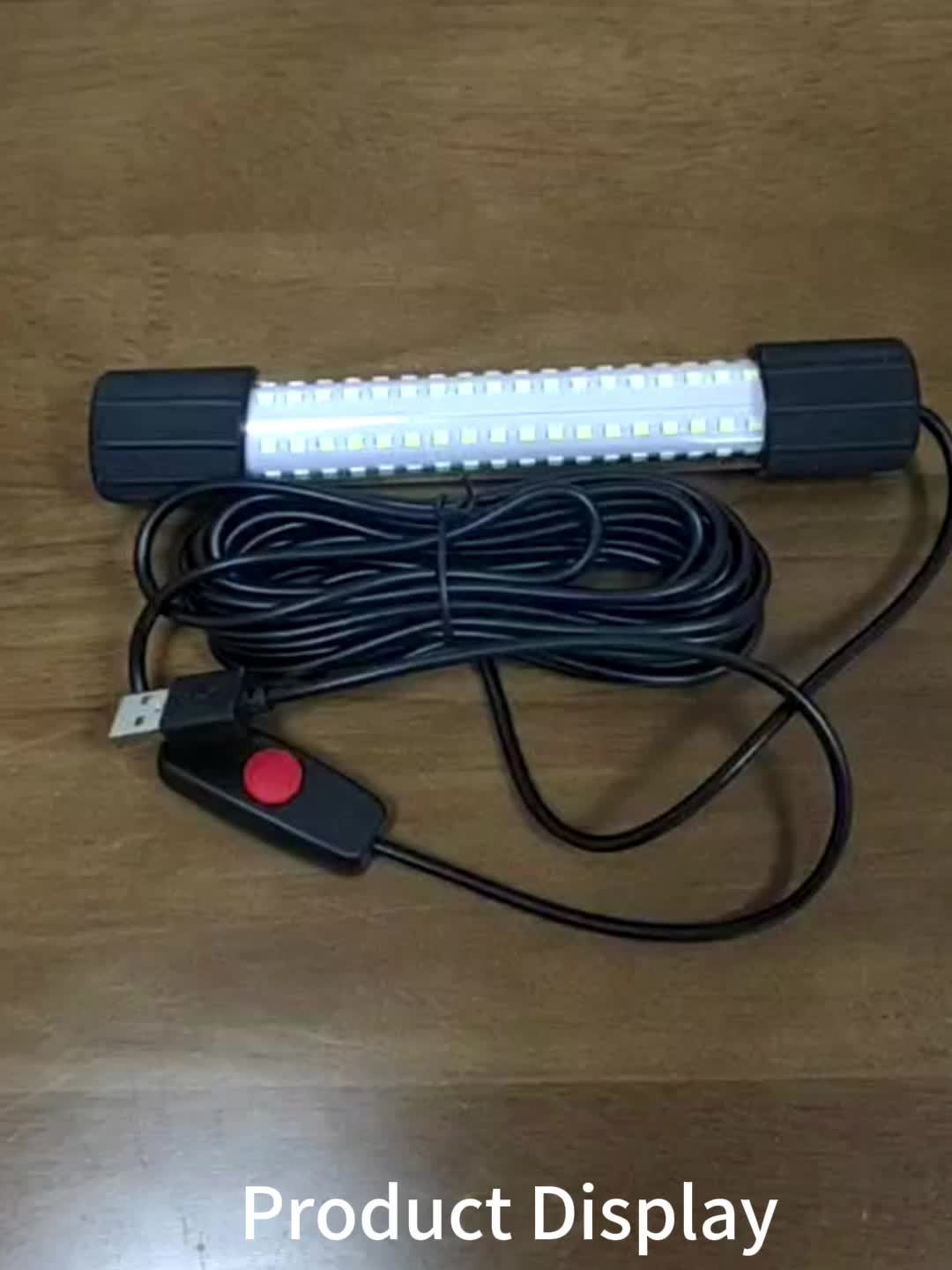USB 126 LED Underwater Fishing Light with 5M Cord – Night Fish Attractor for Boat, Dock, Kayak & Ice Fishing, Green & White Light Options, Submersible USB Powered Fish Finder Lamp