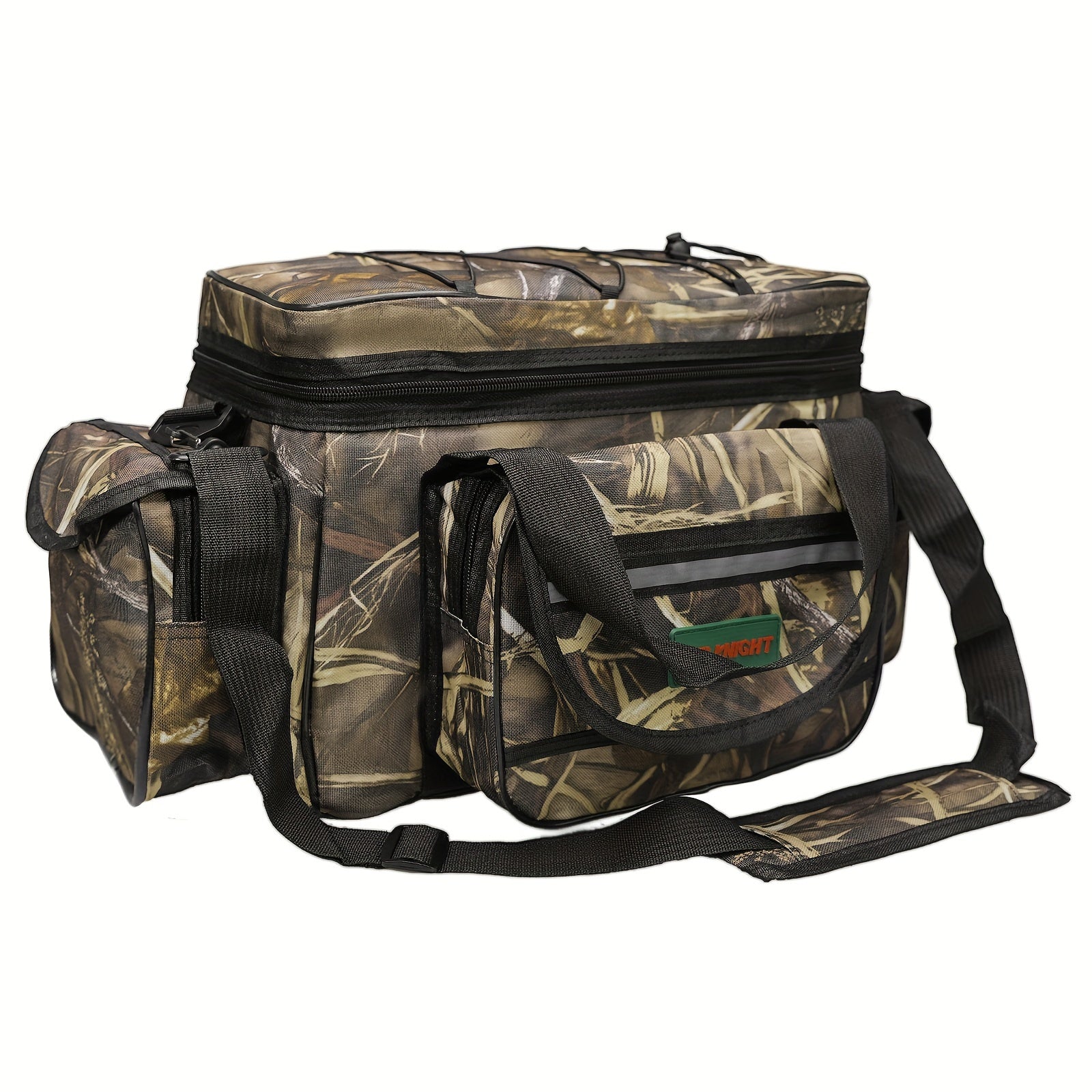 SeaKnight Fishing Tackle Bag Camo – Large Capacity Waterproof Nylon Shoulder Bag for Bass Trout Fishing Hiking Camping Outdoor Sports Travel Men Women