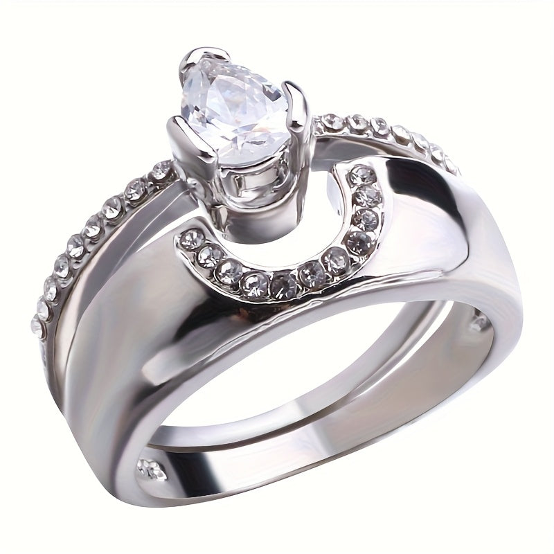 9 Piece Princess Cut Cubic Zirconia Bridal Wedding Ring Set for Women – Stackable Engagement Rings Classic Jewelry Gift for Girlfriend Wife Sizes 6-11