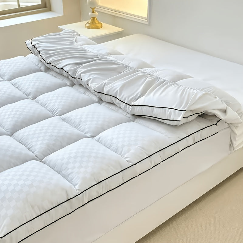 Quilted Pillow Top Mattress Topper Cooling Mattress Pad – Deep Pocket 8-21 Inch Fits Twin Full Queen King California King White Gray Black Navy Breathable Bedroom Upgrade Gift