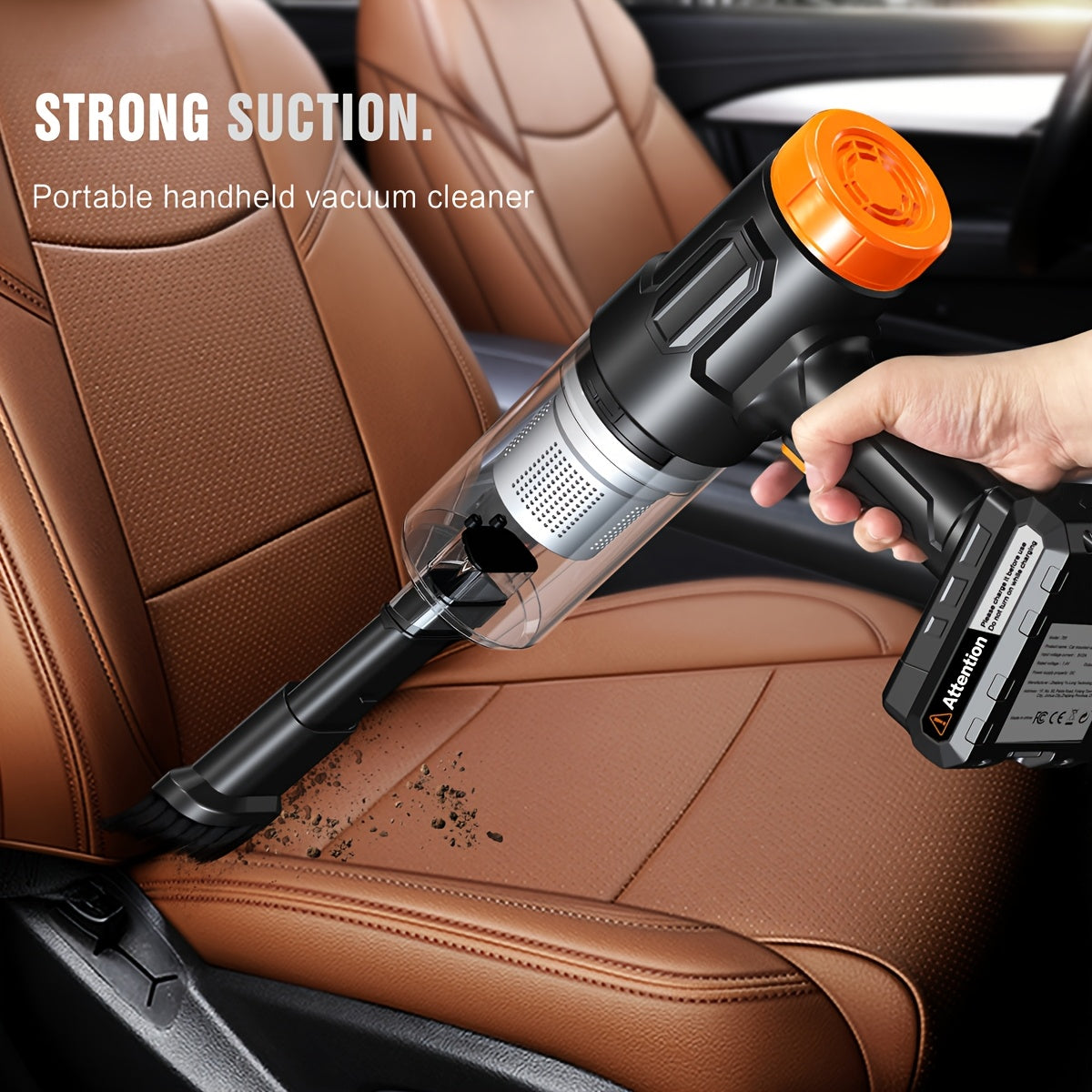 Cordless Gap Vacuum Cleaner 5KPa Strong Suction USB Rechargeable Handheld Dust Collector for Car Seat Gaps RV Kitchen Floor Home Office 2000mAh Battery One-Click Empty Slim Portable Design
