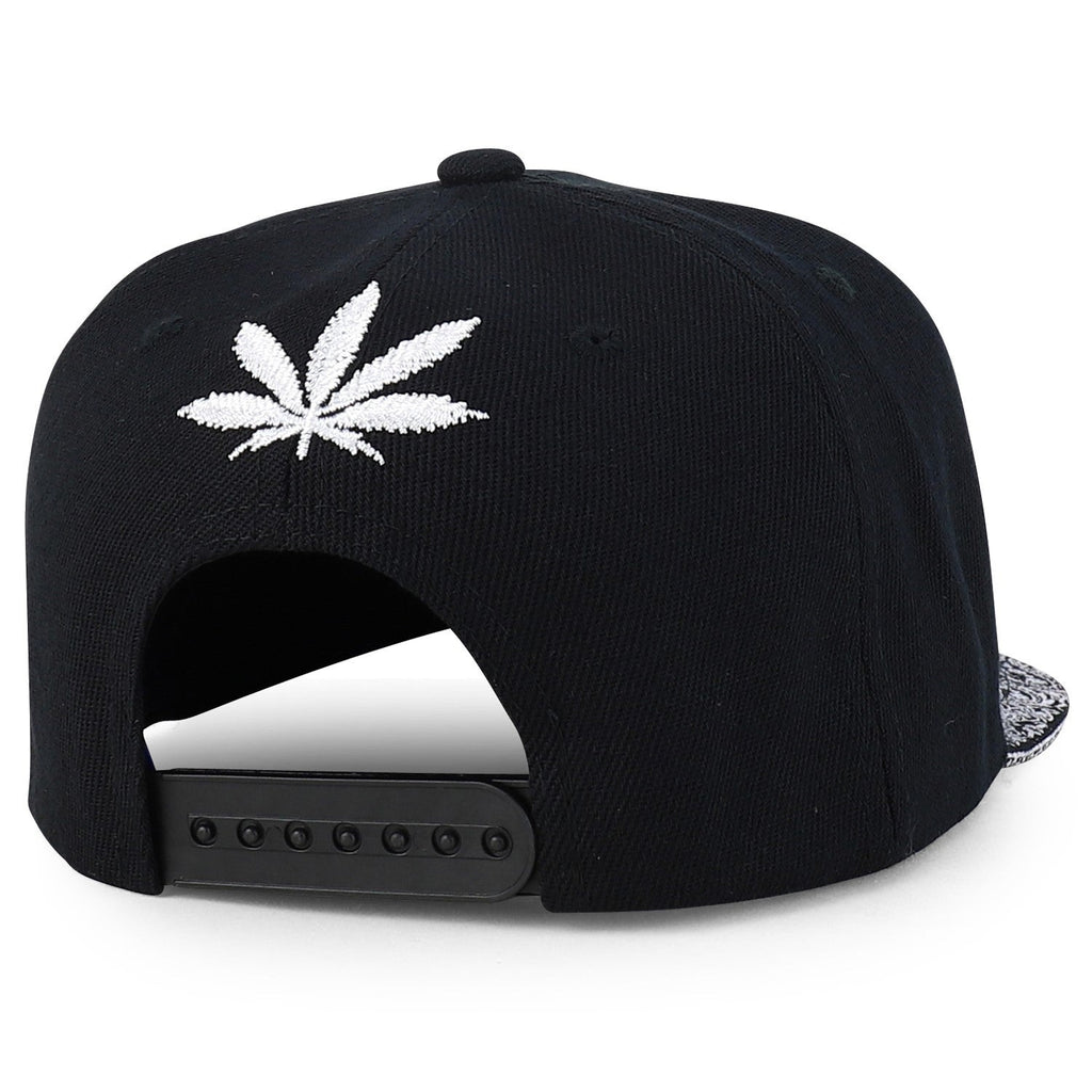 Rasta MJ Leaf 3D Embroidered Flat Bill Snapback Cap – Hip Hop Reggae Hat, Adjustable Snapback, One Size Fits Most, Unisex Streetwear Baseball Cap