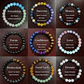 9pcs Natural Stone & Glass Bead Layered Bracelet Set – 8mm Handcrafted Beaded Bracelets with Zinc Alloy Accents, Elegant Stackable Jewelry for Women, Perfect Gift for Parties, Banquets & Festivals