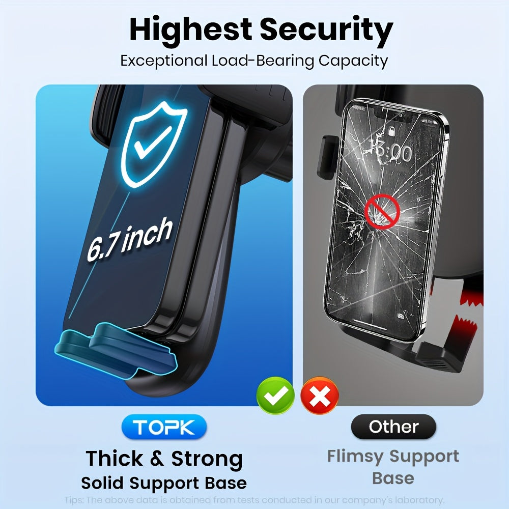 Car Phone Holder Mount 360° Rotation Strong-Grip Suction Dashboard & Windshield Cradle One-Hand Snap-In Universal Fit iPhone 17 16 15 14 13 Samsung Galaxy Android Handsfree Stand | Nova Mart