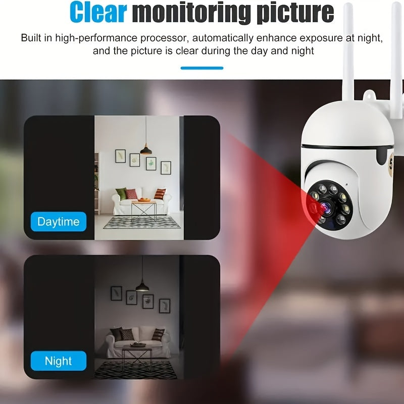 WiFi Security Camera 2-Pack 3MP Full HD - Night Vision, 2-Way Audio, Motion Detection & Real-Time Alerts, IP54 Waterproof Indoor Outdoor Surveillance Camera with App Remote Access & USB