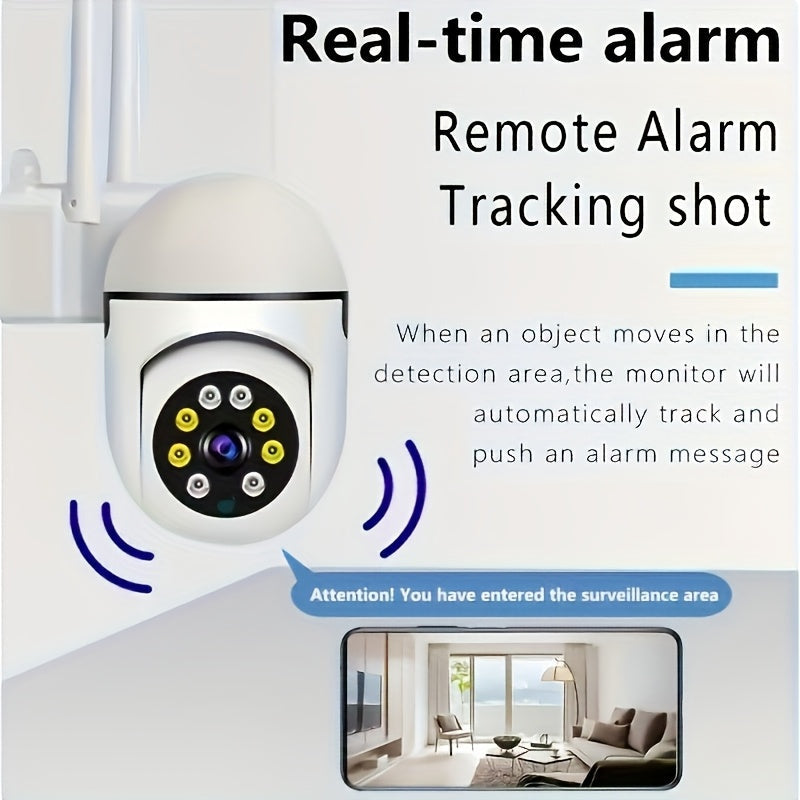 6-Pack 1080P Full HD WiFi Security Camera with 355° Panoramic Rotation – Night Vision, Two-Way Audio & Motion Detection Alerts, Wireless Indoor Home Security Camera System, USB Powered, Smartphone Compatible