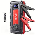 5000A/6000A Portable Car Jump Starter – 12V Battery Booster Pack for Gas & Diesel Vehicles, 65W Fast Charge Power Bank, LED Flashlight & LCD Display, Compact Emergency Jump Box
