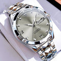 Men's Luxury Stainless Steel Watch with Luminous Hands & Date Display – Elegant Analog Timepiece for Business, Professional & Casual Wear, Ideal Gift for Him