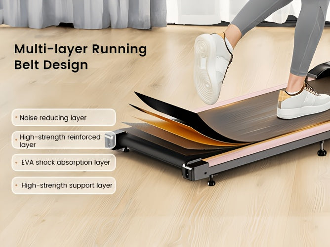 Under Desk Walking Pad Treadmill 2.5HP 15% Incline 4-in-1 Quiet Motor 265 Lbs Capacity with Remote Control & LED Display - Portable Home Office Fitness Treadmill for Walking, Jogging & Weight Loss