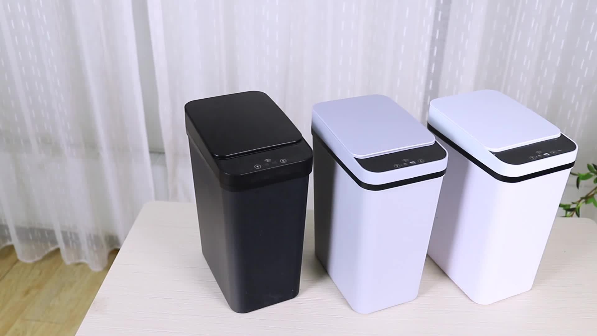 Automatic Touchless Trash Can 2 Pack – 4 Gallon & 2.8 Gallon Motion Sensor Trash Bin with Lid, Slim Smart Garbage Can for Bathroom, Bedroom, Office, Kitchen, Living Room