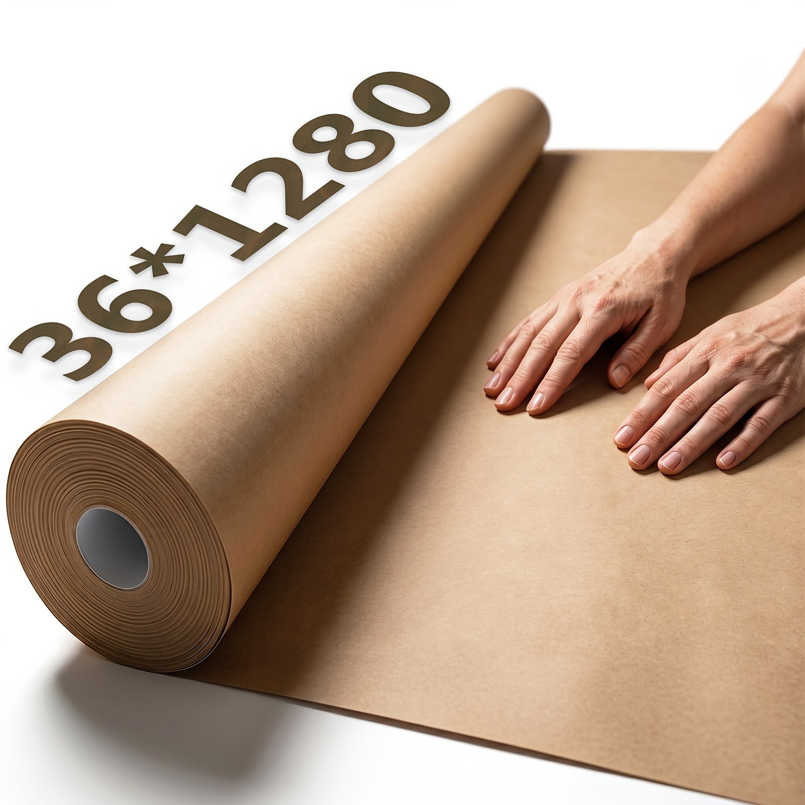 Kraft Paper Roll 80 GSM Heavy Duty for Gift Wrapping Packing Moving Shipping Wall Art Crafts Bulletin Board Floor Cover Table Runner Multiple Sizes Colors Brown White Red Black Pink Green