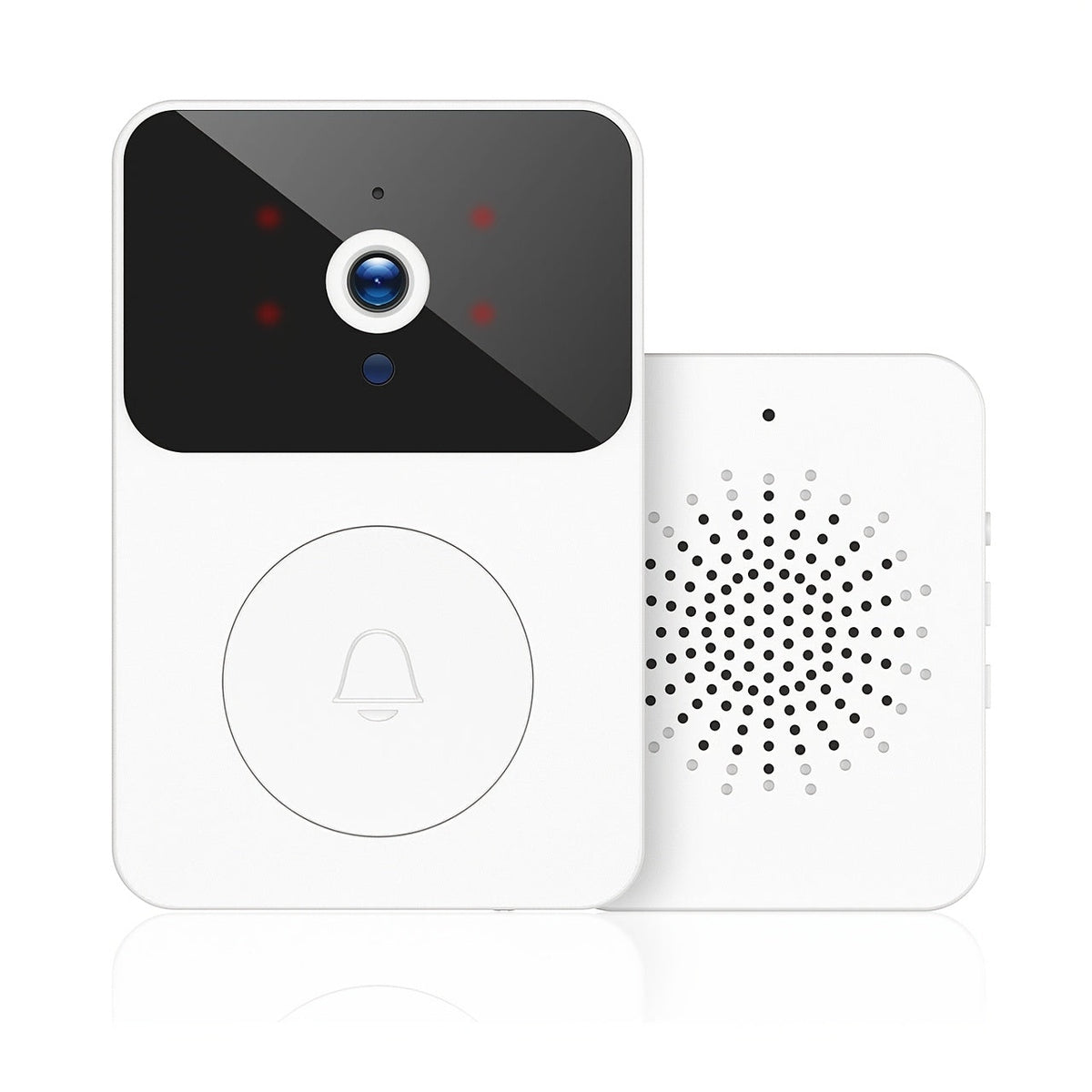 Wireless Video Doorbell Camera with HD Night Vision, Motion Alerts & Two-Way Audio – Smart WiFi Doorbell with Remote Mobile View, Voice Changer, Photo Capture & Rechargeable Battery for Home Security