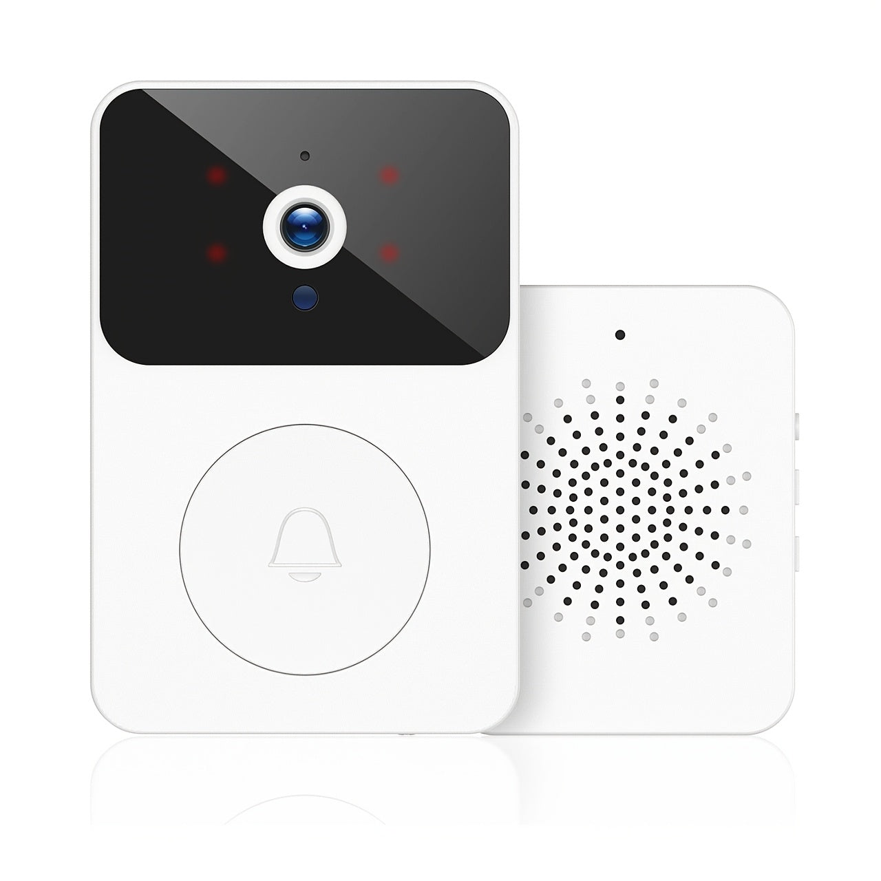 Wireless Video Doorbell Camera with HD Night Vision, Motion Alerts & Two-Way Audio – Smart WiFi Doorbell with Remote Mobile View, Voice Changer, Photo Capture & Rechargeable Battery for Home Security
