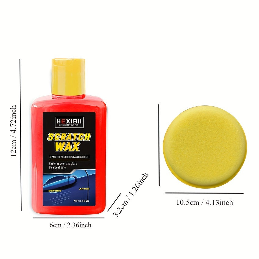 Car Scratch Remover Paste – Professional Clear Coat Repair Kit for Surface Blemishes, Swirl Marks & Light Scratches, 150ml Car Care Kit for Exterior Paint Restoration