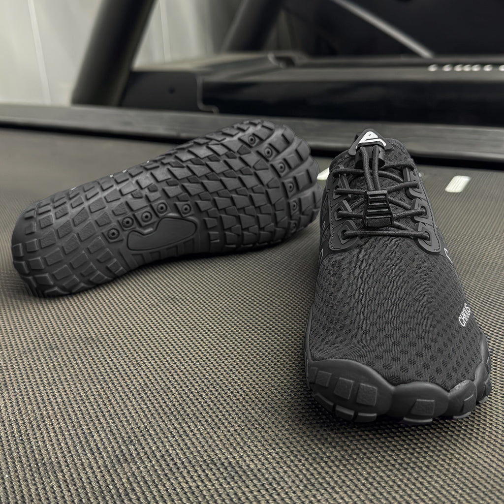 Water Shoes Men Women Quick Dry Aqua Shoes for Beach Swimming Yoga Fitness Outdoor, Non-Slip Rubber Sole Lace-Up Round Toe Striped Design, Barefoot Feel Lightweight - US 4.5 to 14