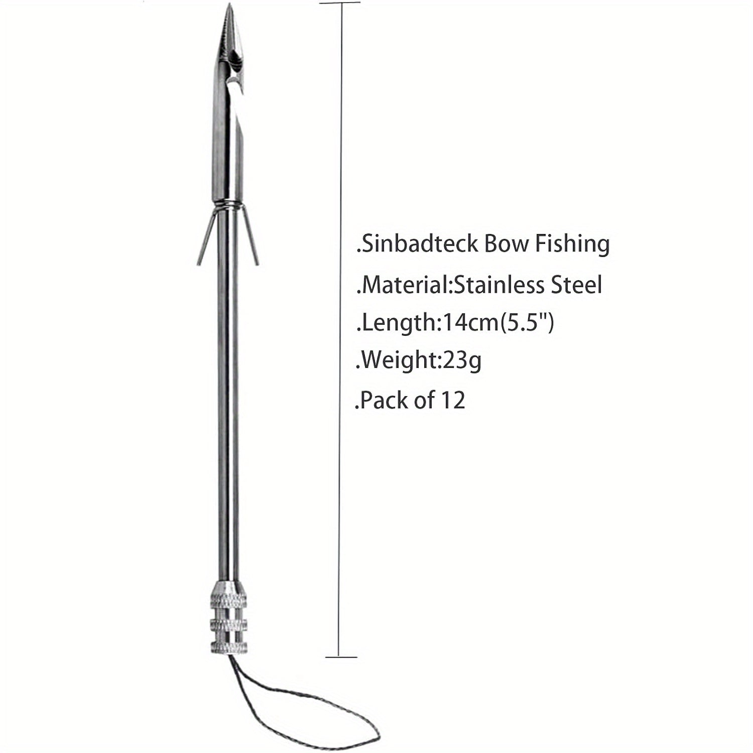 12-Pack Stainless Steel Fishing Slingshot Arrowheads Detachable – Bowfishing Arrow Tips Slingshot Fishing Darts Replacement Broadheads for Bow Fishing Slingshot Shooting Accessories