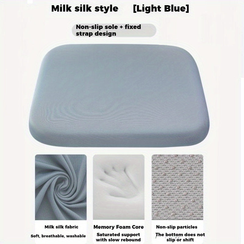 1.5-Inch Memory Foam Seat Cushion with Washable Cover – Non-Slip Grip, Pressure Relief & Posture Support for Office Chair, School Desk, Truck & Wheelchair