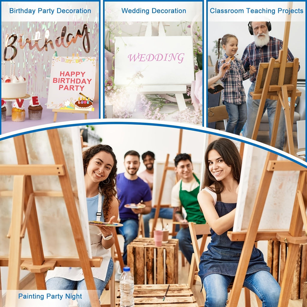 Stretched Canvas Multi-Pack 100% Cotton Primed White – Round Square Rectangular Sets 10 15 20 Pieces for Acrylic Oil Watercolor Painting Pouring Mixed Media Artist Boards Bulk Value Pack