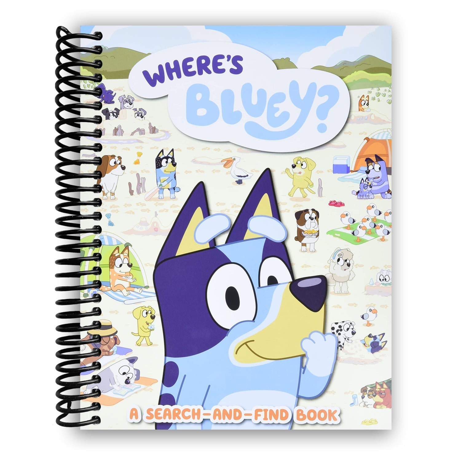 Where's Bluey Search and Find Activity Book for Kids Spiral Bound – Find Bluey & Bingo Hidden Picture Book 32 Pages Ages 3+ Official Licensed Bluey Gift