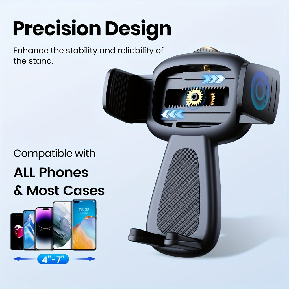 Car Phone Holder Mount 360° Rotation Strong-Grip Suction Dashboard & Windshield Cradle One-Hand Snap-In Universal Fit iPhone 17 16 15 14 13 Samsung Galaxy Android Handsfree Stand | Nova Mart