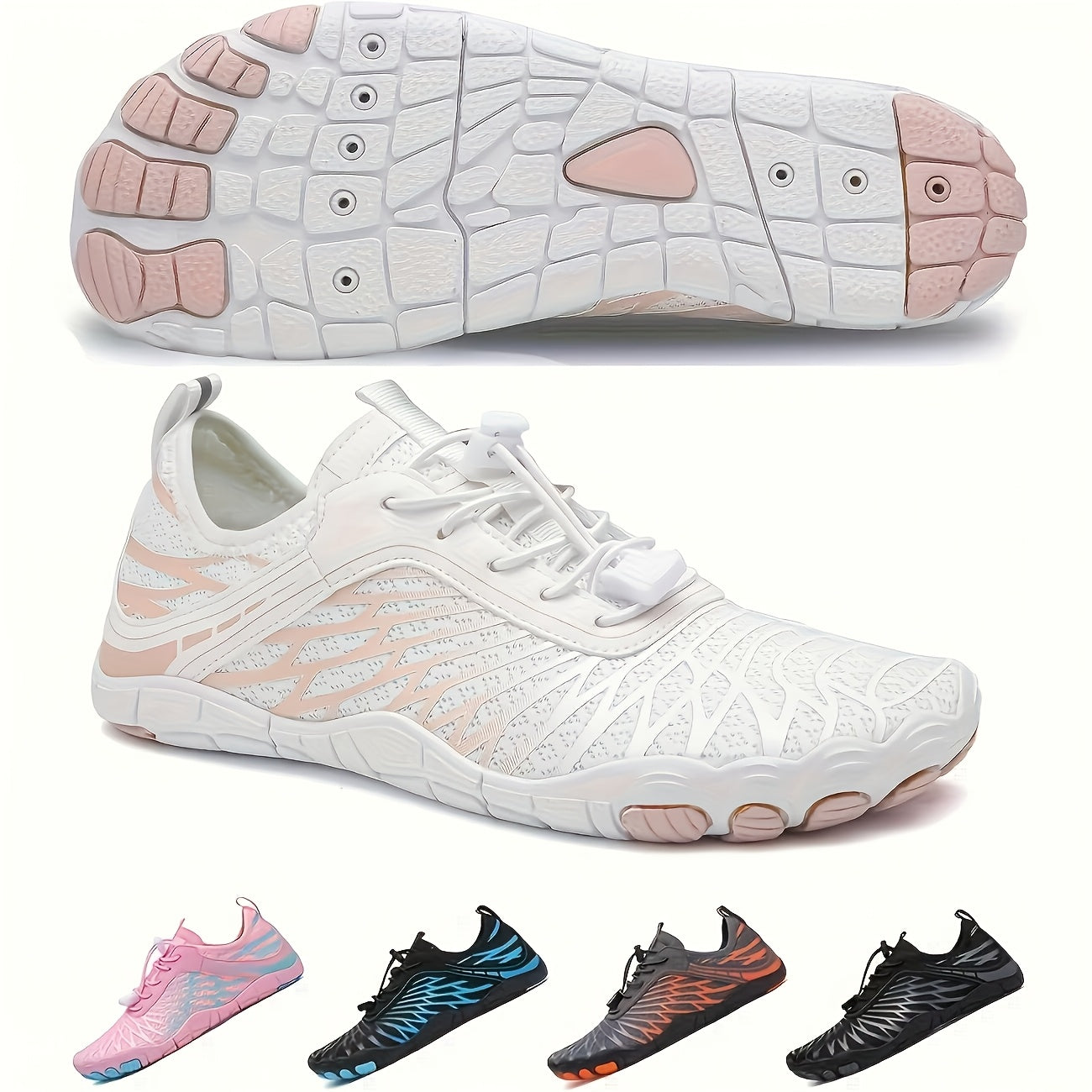 Women's Barefoot Hiking Shoes – Lightweight Breathable Outdoor Sports Shoes for Trail, Beach & Everyday Wear, Fashionable Minimalist Design, Non-Slip Sole, Available in Multiple Colors, Sizes US 6-11